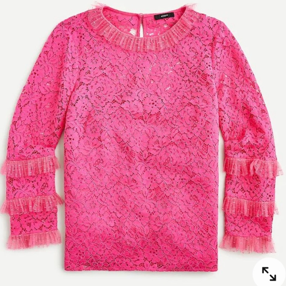 J. Crew Lace & Tulle blouse, NWT!